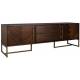 Meuble TV Class Dutchbone Meuble de Rangement Design Industriel Vintage en Acier et Bois Plaqué Acacia Noyer 45x60x180cm