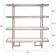Etagère Class Dutchbone Colonne de Rangement Design Seventies en Acier et Placage acacia couleur Noyer 40x140x146cm