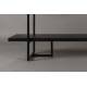Etagère Class Dutchbone Colonne de Rangement Salon Vintage en Acier et Placage Acacia finition Noire 40x140x146cm