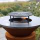 Plancha Rondo Ø82.5cm Acier Corten Brasero Barbecue Rond à Bois Personnalisable 82,5x82,5x106,2cm