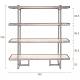 Etagère Class Dutchbone Colonne de Rangement Salon Vintage en Acier et Placage Acacia finition Noire 40x140x146cm
