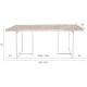 Table Rectangulaire Class Dutchbone Table de Repas Salon Design Vintage en Acier et Bois Plaqué Chêne Naturel 75x90x180cm