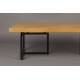 Table Basse Class Dutchbone Table de Salon Design Vintage en Acier et Bois Plaqué Chêne Naturel 35x60x120cm