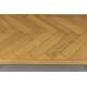 Table Basse Class Dutchbone Table de Salon Design Vintage en Acier et Bois Plaqué Chêne Naturel 35x60x120cm