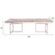 Table Basse Class Dutchbone Table de Salon Design Vintage en Acier et Bois Plaqué Chêne Naturel 35x60x120cm