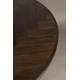 Table Ronde Class Dutchbone Table de Repas Salon Design Vintage en Acier et Bois Plaqué Acacia Noyer 75x120x120cm