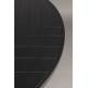 Table Ronde Class Dutchbone Table de Repas Salon Design Vintage en Acier et Bois Plaqué Acacia Noir 75x120x120cm