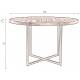 Table Ronde Class Dutchbone Table de Repas Salon Design Vintage en Acier et Bois Plaqué Acacia Noir 75x120x120cm