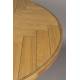 Table Ronde Class Dutchbone Table de Repas Salon Design Vintage en Acier et Bois Plaqué Chêne Naturel 75x120x120cm