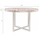 Table Ronde Class Dutchbone Table de Repas Salon Design Vintage en Acier et Bois Plaqué Chêne Naturel 75x120x120cm
