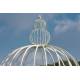 Charmante Tonnelle Elizabeth Gloriette de Jardin Pergola Abris Rond Kiosque en Fer Forgé et Fonte 340x250x250cm