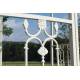 Charmante Tonnelle Elizabeth Gloriette de Jardin Pergola Abris Rond Kiosque en Fer Forgé et Fonte 340x250x250cm