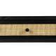 Console Guuji Woody Table d'Appoint Meuble de Rangement Bureau Design en Bois, Métal Noir et Cannage Rotin Naturel 40x76x120cm