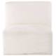 Fauteuil Melles Athezza Assise de Salon Design Siège en Tissu Effet Velours Blanc 73x80x86cm