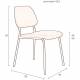 Lot de 2 Chaises Darby Noir Dutchbone Duo d'Assises de Table Sièges Modernes en Métal et Tissu Noir 45x58x93cm