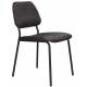 Lot de 2 Chaises Darby Noir Dutchbone Duo d'Assises de Table Sièges Modernes en Métal et Tissu Noir 45x58x93cm