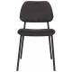 Lot de 2 Chaises Darby Noir Dutchbone Duo d'Assises de Table Sièges Modernes en Métal et Tissu Noir 45x58x93cm