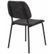 Lot de 2 Chaises Darby Noir Dutchbone Duo d'Assises de Table Sièges Modernes en Métal et Tissu Noir 45x58x93cm