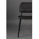 Lot de 2 Chaises Darby Noir Dutchbone Duo d'Assises de Table Sièges Modernes en Métal et Tissu Noir 45x58x93cm
