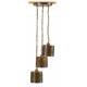 Suspension Ronde Triple Zelezo Dorée Athezza Luminaire à Suspendre en Fonte d'Aluminium et Métal Doré Antique 30,5x30,5x129cm