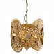 Suspension Qena Athezza Luminaire à Suspendre Eclairage en Métal Couleur Gold 50x50x51cm