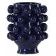 Céramique de Décoration Grappa Bleue Athezza Vase Décoration à Poser en Grès 18,7x18,7x24cm