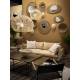 Miroir Ovale Moon Athezza Glace Ovale Décoration Murale Style Bohème en Verre et Bambou Couleur Naturelle 2,5x48x82cm