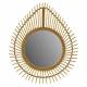 Miroir Bambou Larme Athezza Décoration Murale Bohème Glace Amande en Verre et Bambou Naturel 2x79x94cm