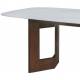 Table Repas Manre Athezza Table de Repas en Chêne et Pierre Frittée 75x108x268cm