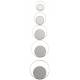 Set de 5 Miroirs Croissant Lune Athezza 5 Glaces Murales Décoration en Métal Doré 5 Diamètres