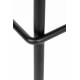 Duo de Tabourets de Comptoir Jolien Woody Chaises de Bar Sièges Hauts en Métal Noir et Tissu Bouclettes Blanc 48x54x89cm
