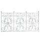 Clôture de Jardin Grille Barrière Garde Corps intérieur Extérieur Fer et Fonte Blanc 4x81,5x148cm