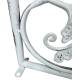 Clôture de Jardin Grille Barrière Garde Corps intérieur Extérieur Fer et Fonte Blanc 4x81,5x148cm