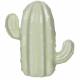 Cactus Figurine à Poser Décoration Minimaliste Objet Déco en Céramique Blanc 4,5x8x9cm