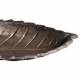 Bain à Oiseau Feuille Abreuvoir Mangeoire Coupe Fonte Vide Poche Marron 2,5x12x26cm