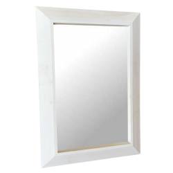 Miroir Diane Glace Format Portrait Décoration Murale Rectangulaire en Pin Vieilli Patiné Blanc 5x67x95cm