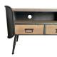 Meuble TV Cargo Meuble de Rangement Style Industriel Enfilade en Métal Gris Anthracite et Pin Naturel 37x64x140cm