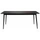 Table à Manger Fabio Noir Woody Table de Repas Rectangulaire en Bois de Frêne Noir 75x80x160cm