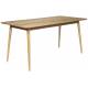 Table à Manger Fabio Naturel Woody Table de Repas Rectangulaire en Bois Plaqué Chêne Naturelle 75x80x160cm