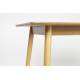 Table à Manger Fabio Naturel Woody Table de Repas Rectangulaire en Bois Plaqué Chêne Naturelle 75x80x160cm