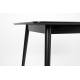 Table à Manger Fabio Noir Woody Table de Repas Rectangulaire en Bois Plaqué Frêne Noir 75x90x180cm