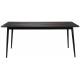 Table à Manger Fabio Noir Woody Table de Repas Rectangulaire en Bois Plaqué Frêne Noir 75x90x180cm