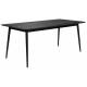 Table à Manger Fabio Noir Woody Table de Repas Rectangulaire en Bois Plaqué Frêne Noir 75x90x180cm