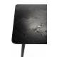 Table à Manger Fabio Noir Woody Table de Repas Rectangulaire en Bois Plaqué Frêne Noir 75x90x180cm