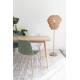 Table à Manger Fabio Naturel Woody Table de Repas Rectangulaire en Bois Plaqué Chêne Naturel 75x90x180cm