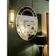 Miroir Oval Doré Signature Trumeau Glace Murale en Métal Doré 7x95x140cm