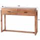 Coiffeuse Gobi 2 Tiroirs Marque Hinsk Console de Rangement Bois 35x76,5x110cm