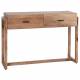 Coiffeuse Gobi 2 Tiroirs Marque Hinsk Console de Rangement Bois 35x76,5x110cm