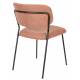 Duo de Chaises Jolien Woody Chaises de Table Acier Noir et Rose Poudré