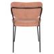 Duo de Chaises Jolien Woody Chaises de Table Acier Noir et Rose Poudré